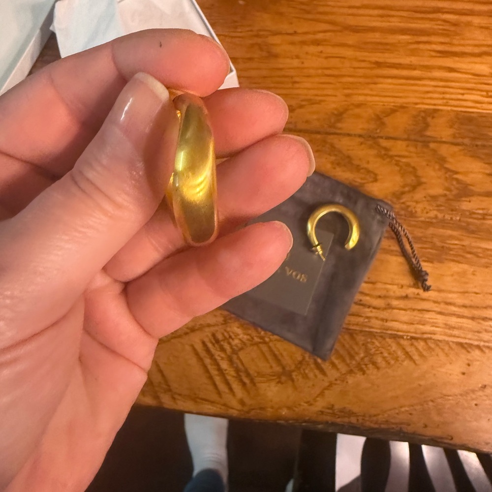 Julie Vos Gold Crescent Earrings - Picture 3 of 7